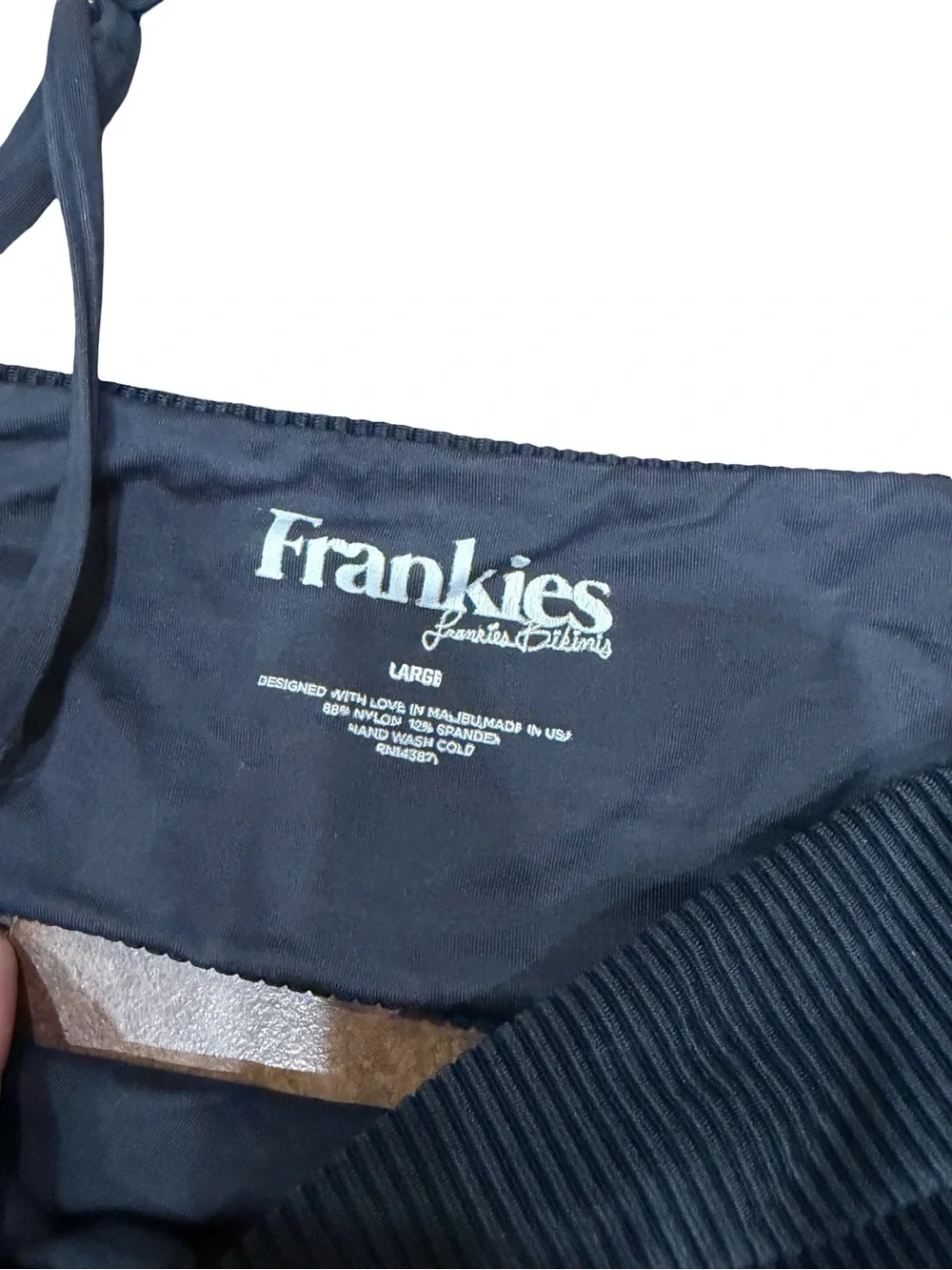 🖤 Frankie's Bikinis Carter Cutout One-Piece Swimsuit Black Size Large